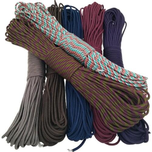 YOUGLE Paracord 550lb Rope Type III 7 Stand 100FT Paracord Parachute Cord Rope Survival kit Wholesale Tent Wind rope 158-164