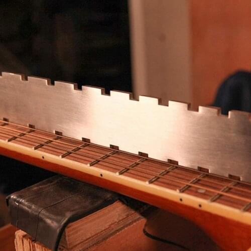 1 set of Straight side of the neck, high-strength notch stainless steel luthier tool, guitar fret rocker for guitar fingerboard