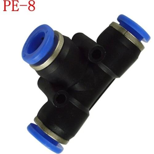 10 pcs PE-8, Pneumatic fittings 8mm tee fitting , push in quick joint connector,PE8