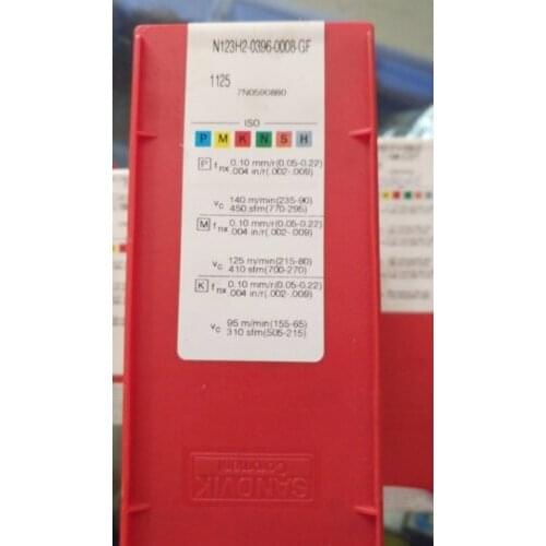 10PCS CARBIDE INSERT N123H2-0396-0008-GF 1125