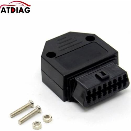 10pcs/lot OBD2 16Pin Female Connector OBDII J1962F Shell Adapter OBD Connector Diagnostic Tool FREE SHIPPING