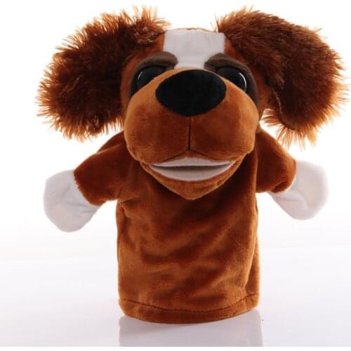 25cm Animal Hand Puppet Dog Plush Toys Baby Educational Hand Puppets Cartoon Pretend Telling Story Doll Toy for Children Kids