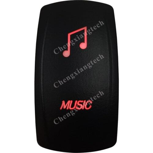 Red Led Car Boat Dashboard Light Rocker Toggle Switch Music 5P ON OFF SPST for Carling ARB Narva 4x4 Style