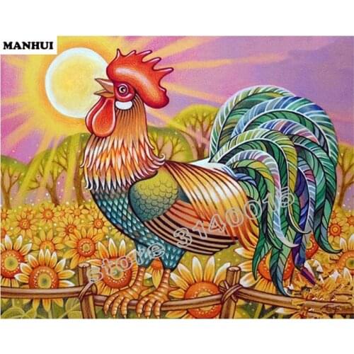 Diy Diamond painting Cartoon chicken 3D square drill Diamond mosaic pasted full cross stitch Crafts Needlework ABC025
