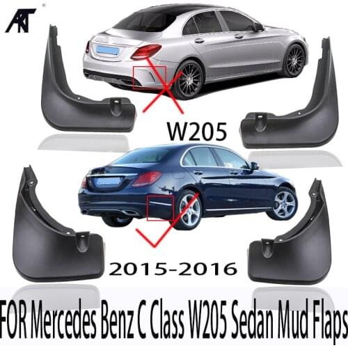Splash Guard Mud Flaps Dirtboard Fender Mudguard For Mercedes Benz C Class W205 Sedan 2015 2016 automobiels cover 4pcs/set