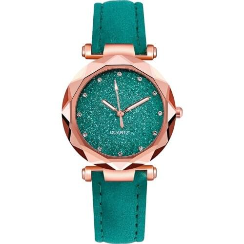 Women Fashion Korean Rhinestone Rose Gold Quartz Watch Female Belt Watch Women Watches Relogio Feminino Wristwatch Ladzies