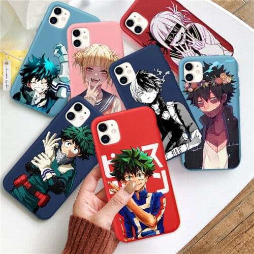 My Hero Academia Phone Case for IPhone 12 Mini 11 Pro 7 8 6 6S Plus X XS Max Xr Boku No Hero Academia Liquid Silicone Cover