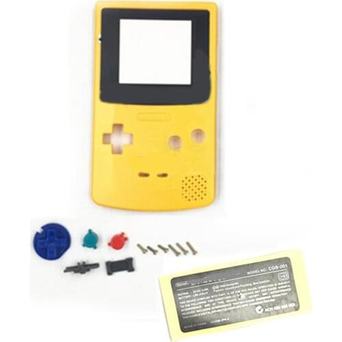 Full Housing Case for Nintendo Game Boy Color GBC Pokemon Game Console Shell Cover with Button Set Screws Handheld Repair Parts