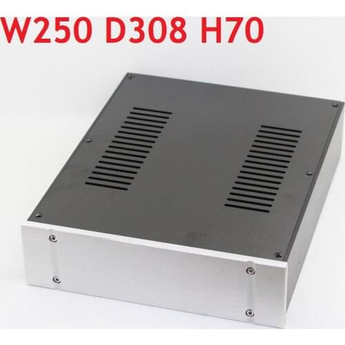 Size D308 W250 H70 All Aluminum Power Amplififer Chassis DIY Aluminum Case WA97