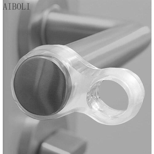 Pvc Door Stop Transparent Door Handle Buffer Baby Safety Children Protection Walls and Furniture Door Stopper Kitchen Bedroom