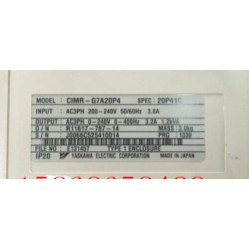 Inverter CIMR-G7A20P4 220V 0.4KW 3PH 220V , Used one , 90% appearance new , 3 months warranty , fastly shipping
