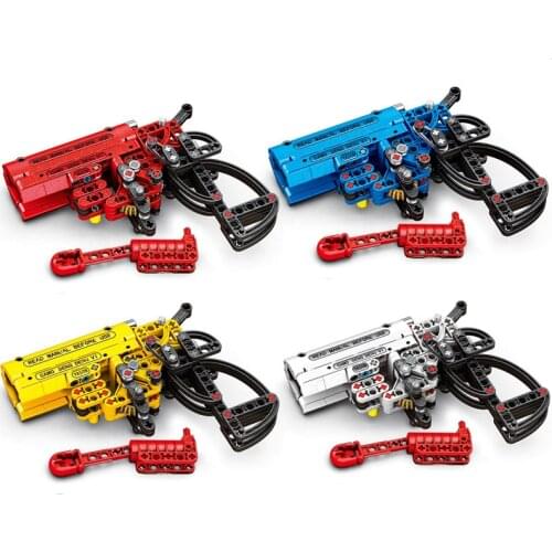 7013 Shooting Signal Game Gun Model Building Blocks Set Assemble DIY Bricks Educational Toys For Children Boy Gift