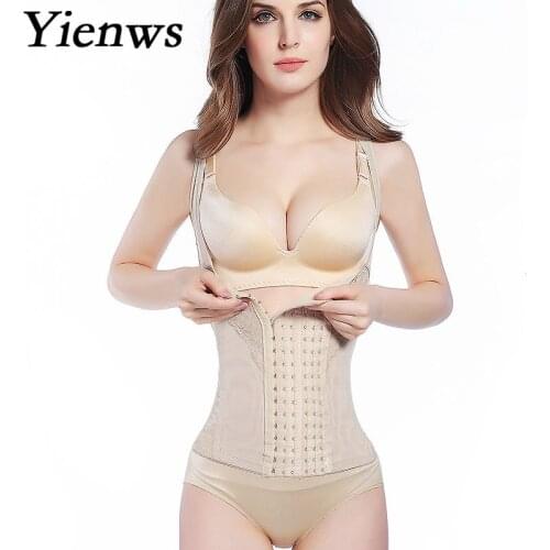 Yienws Hot Waist Trainer Body Shaper for Women Reducer Slimming Belt Girdles Women Tummy Control Push Up Shapewear XXL YiG072