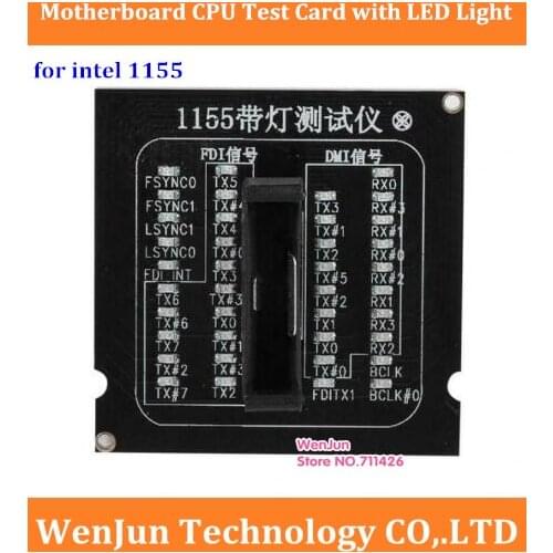 Desktop Motherboard CPU Tester I5 I7 mainboard Test Card with LED Light for intel 1155