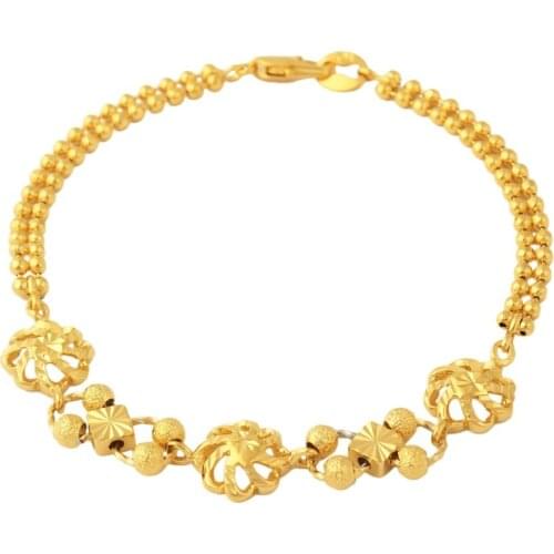 New Fashion Gold color Bracelet 21 cm 1cm charm Chain Bracelet Men Jewelry