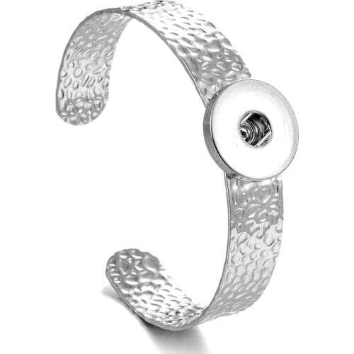 New Silver Color Snap Bracelet For Women Fit DIY 18mm snap Jewelry Snap Buttons Bracelet Jewelry