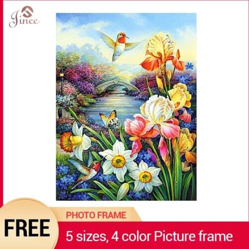 Full Drill circular Diamond Mosaic Flower and Bird Pictures Of Rhinestones 5D Diamond Painting Cross Stitch Diamond Embroidery
