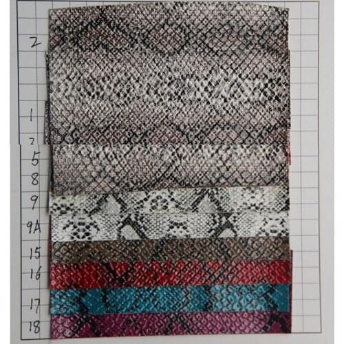 Factory direct wholesale snake skin texture leather / snake grain leather / Crystal Snake Print leather