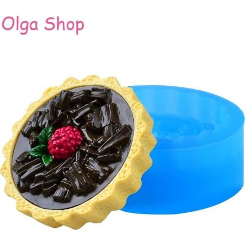 GYL510 42.8mm Raspberry Fruit Tart Silicone Mold - Dessert Fondant Candy Resin Cake Cheesecake Pudding Jello Soap