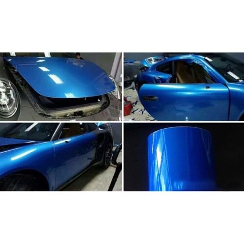 Blue Car sticker 30*150CM Protective Super glossy UV resistant Waterproof