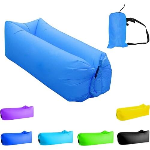 Outdoor Sleeping Bag Fast Infaltable Sofa Bed Camping Ultralight Inflatable couch Air bed Lazy bag Beach Sofa Laybag bivy