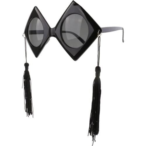 Vintage Black Adult Trencher Cap Glasses Glasses With Tassels Christmas
