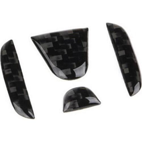 YAQUICKA 4x Carbon Fiber Car Steering Wheel Emblem Badge Cover Trim Sticker Styling For Honda Civic 2016 2017 Auto Accessories
