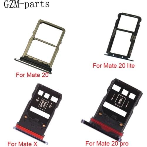 GZM-parts 20pcs/lot Sim Card Holder Slot Tray Replacement Adapters For Huawei Mate 20 pro Mate 20 Mate 20 lite Mate 20 X