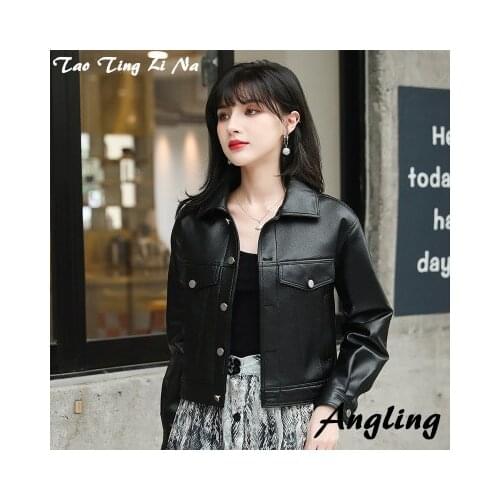 2020 Women Spring Genuine Real Sheep Leather Jacket R39
