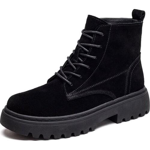 Women shoes 2021 boots size 41 leather boots women Genuine Leather Martin Boots