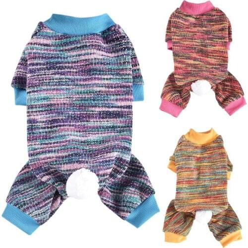 Winter Dog Jumpsuit Pet Pajamas Fleece Dog Clothing Four Legs Warm Pet Clothing Outfit Small Dog Costume Hoodie