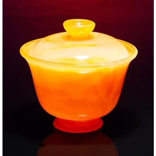 150ml Agate Jade Porcelain Gaiwan Anti-hot Tea Tureen Chinese Kung Fu Tea Set Drinkware Teaware Master Tea Bowl for Gifts Decor