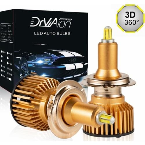 2PCS H1 LED H7 LED 16000LM H8 H9 HB3 HB4 H11 Led Headlights Bulbs 6sides 100W 3D high power Canbus 360 degree Auto Lamp 12V 24V