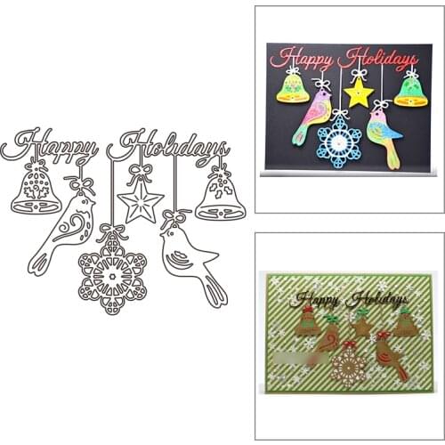 2021 New Christmas Snowflake Bells Bird Metal Cutting Dies For DIY Craft Making Greeting Card Album Paper Scrapbooking No Stamps