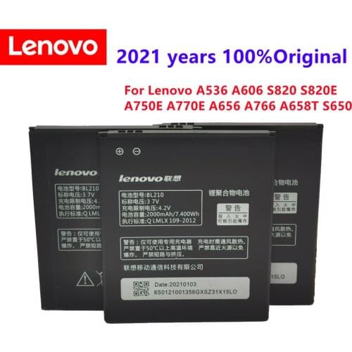 2020 New 2000mAh BL210 Battery for Lenovo A536 A606 S820 S820E A750E A770E A656 A766 A658T S650 Phone Replace battery