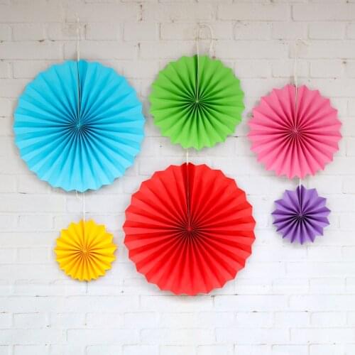 6pcs Paper Folding Fan Mexican Fiesta Party 3D Drawing Flowers Decoration Hanging Paper Backdrop DIY Party Decorations Colorful