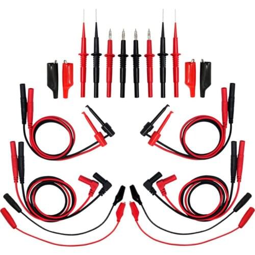 AideTek needle tipped tip test TL809 leads set for multimeter Four alligator clips with removable insulator 2TLP20158