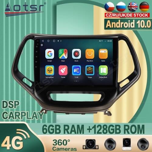 For JEEP Cheroki 2014-18 Android Car radio Player Vide GPS Navigation 360 camera Auto Stereo Multimedia Video DSP carplay 4G SIM