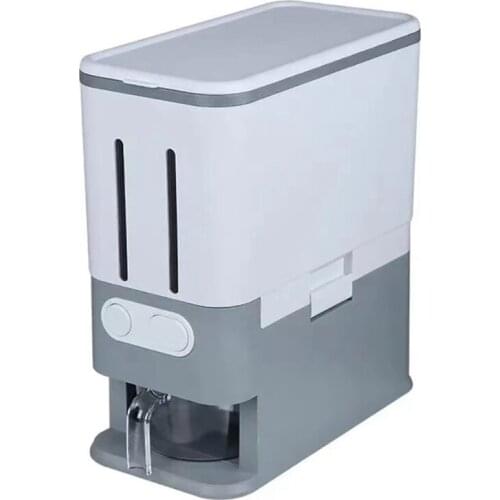 10KG Automatic Sealed Rice Bucket Dispenser Box Moisture Proof Grain Powder Boxes Storage Food Grain Rice Container