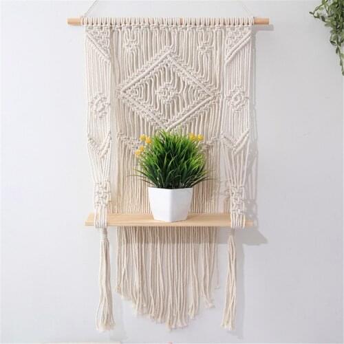 Bohemian Woven Tapestry North European Macrame Wall Hanging Unique Style Wall Decoration For Bedroom Living Room
