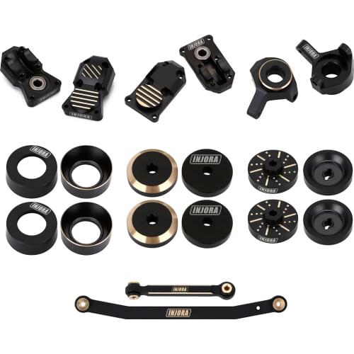 Black Coating Brass Steering Knuckles Heavy Counterweight Wheel Hex For 1/24 RC Crawler Car Axial SCX24 Upgrade Parts