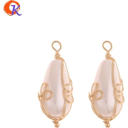 Cordial Design 30Pcs 10*29MM Jewelry Accessories/DIY Making/Genuine Gold Plating/Imitation Pearl/Hand Made/Earrngs Findings