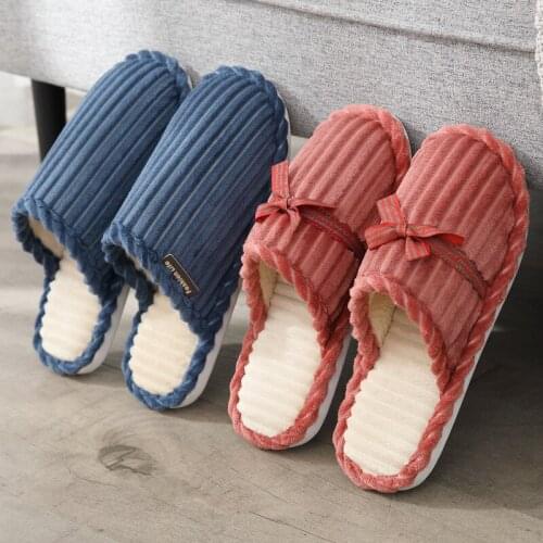 Winter slippers Spring and Autumn Womens Home Household Couple Floor Linen Slippers Home Indoor Four Seasons