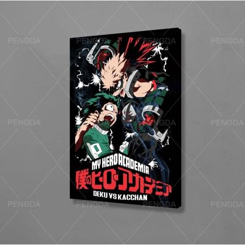 Home Decor Wall Art Canvas My Hero Academia Painting Print Posters Fight Cute Boy Modular Cool Picture Cuadros For Bedroom Frame