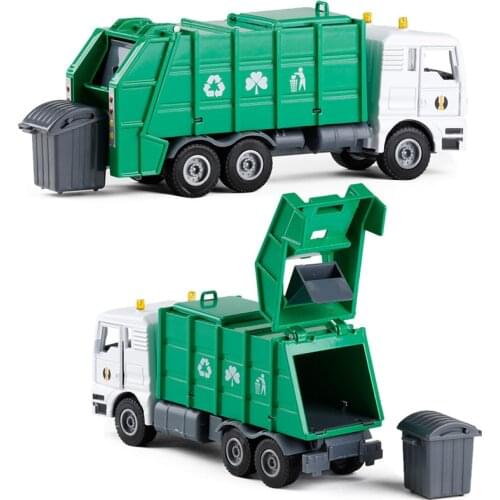 Hot sale 1:50 high simulation alloy garbage truck,Full metal garbage truck,toy car model,free shipping