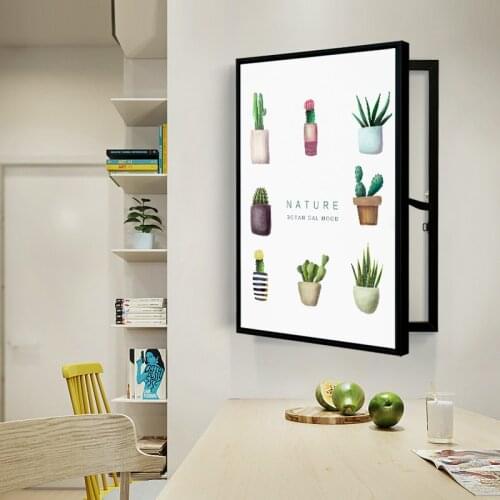 Creative Modern Meter Box Decorative Painting Vertical Free Punch Restaurant Distribution Box Electric Switch Box Decoration