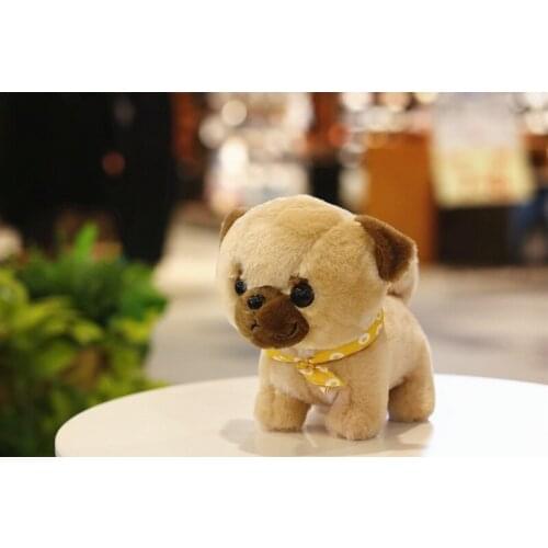 Lovely cartoon scarf dog brown Shiba Inu plush toy about 28cm soft doll kids toy Christmas gift b1509