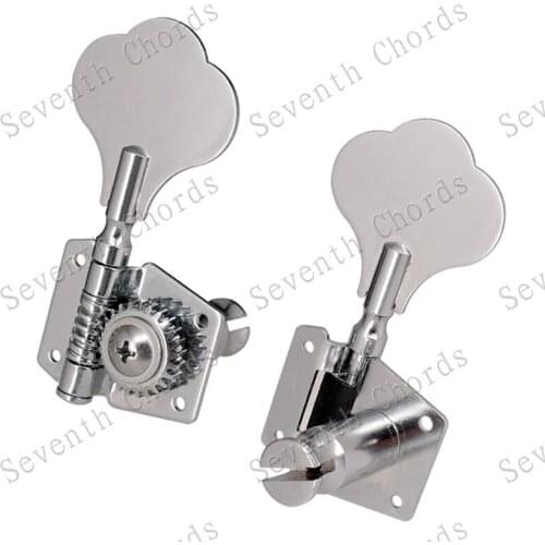 A set of 4pcs Chrome Opened Electric Bass Guitar Tuning Pegs Machine Heads Tuners For Bass guitar accessories parts