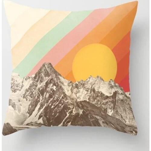 New Style Natural Scenery Pillowcase Birds Flower Cushion Home Decorative Pillows Butterfly Cojines Pillow Cover