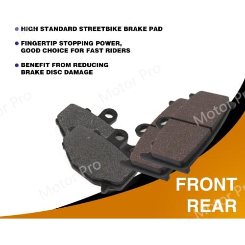 Motorcycle Organic Front & Rear Brake Pads Parts For KAWASAKI ZR 400 ZR400 Zephyr 1997-2001 ZR400G2 ZR400G3 ZR400G3A G4 G5 1998
